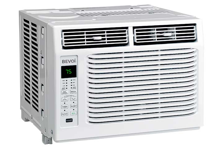 Bevoi BEV05WiNCC 5,000 BTU Window Air Conditioner with Remote 115V 15A in White