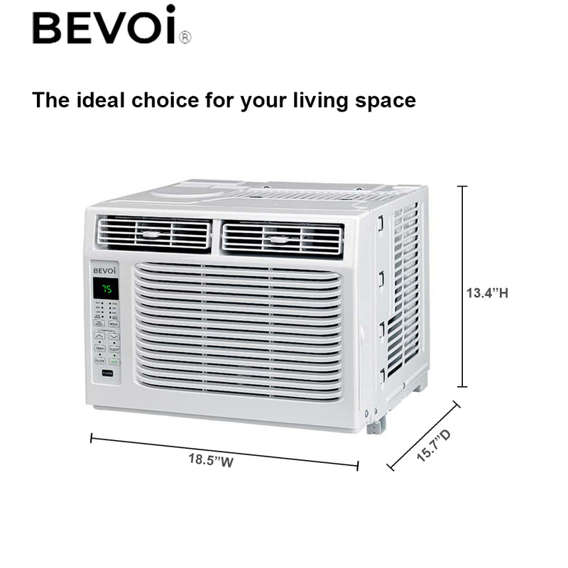 Bevoi BEV06WiNCC 6,000 BTU EasyCool Window Air Conditioner with Remote 115V 15A in White