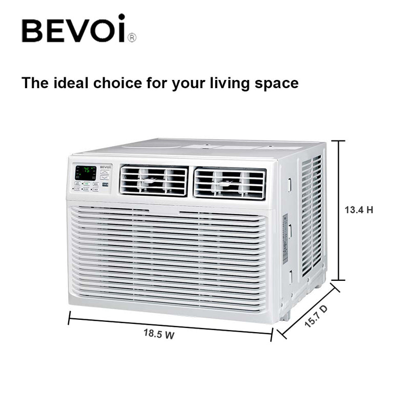 Bevoi BEV08WiNCC 8,000 BTU EasyCool Window Air Conditioner with Remote 115V 15A in White
