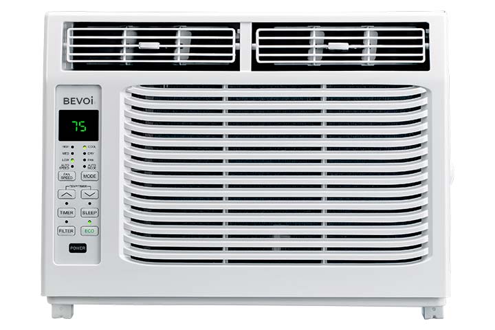 Bevoi BEV08WiNHF 8,000 BTU Window Air Conditioner with Heat 115V 15A in White