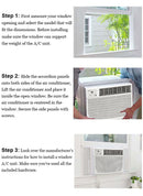 Bevoi BEV08WiNMiD 8,000 BTU EasyCool Window Air Conditioner with Remote 115V 15A in White