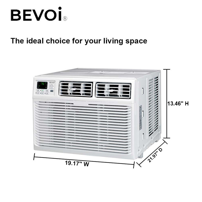 Bevoi BEV10WiNCC 10,000 BTU EasyCool Window Air Conditioner with Remote 115V 15A in White