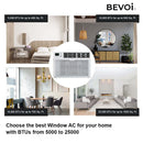 Bevoi BEV10WiNCC 10,000 BTU EasyCool Window Air Conditioner with Remote 115V 15A in White