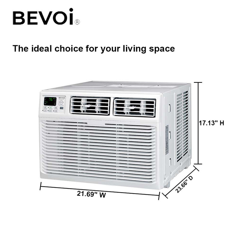 Bevoi BEV12WiNCC 12,000 BTU EasyCool Window Air Conditioner with Remote 115V 15A in White