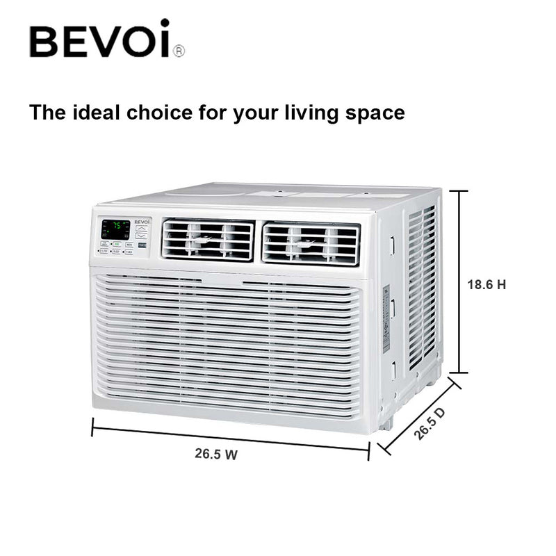 Bevoi BEV12WiNCC 12,000 BTU EasyCool Window Air Conditioner with Remote 115V 15A in White