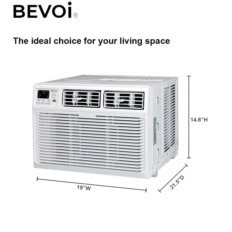 Bevoi BEV12WiNHF 12,000 BTU Window Air Conditioner with Heat 220V 20A in White