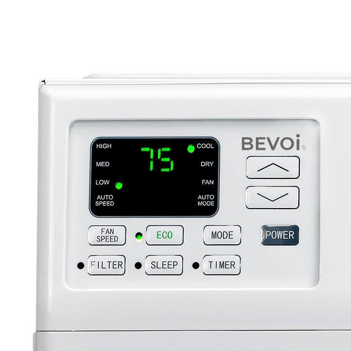 Bevoi BEV12WiNHFMID 12,000 BTU Window Air Conditioner Heat and Cool 220V 20A in White