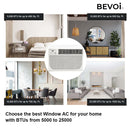 Bevoi BEV12WiNMIDHF 12,000 BTU Window Air Conditioner with Supplemental Heat 230V 20A in White