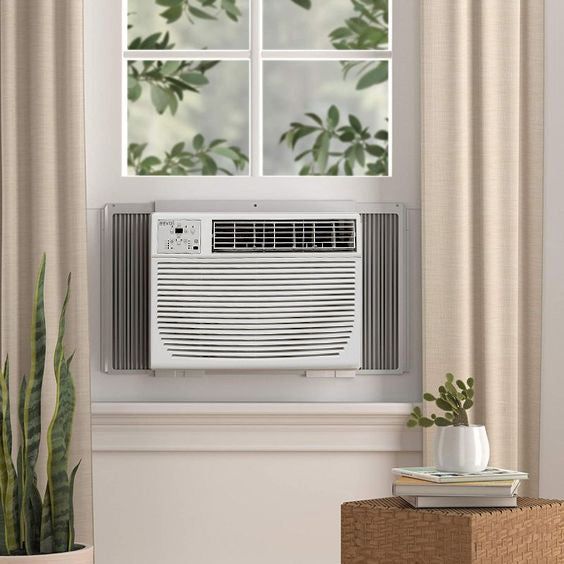 Bevoi BEV12WiNMiD 12,000 BTU EasyCool Window Air Conditioner with Remote 115V 15A in White