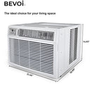 Bevoi BEV15WiNMiD 15,000 BTU EasyCool Window Air Conditioner with Remote 115V 15A in White