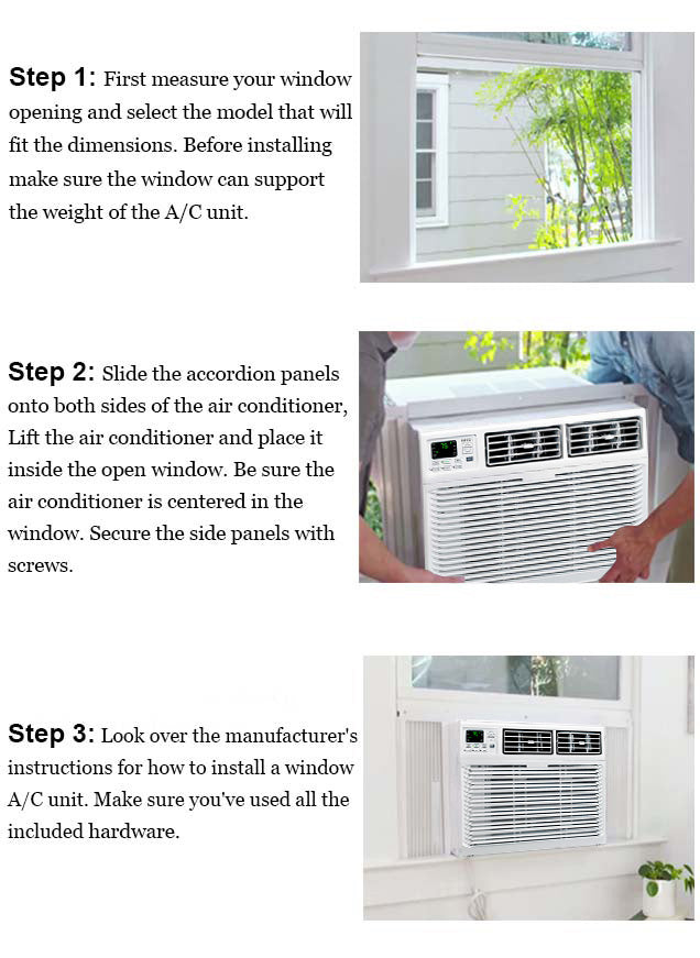 Bevoi BEV15WiNMiD 15,000 BTU EasyCool Window Air Conditioner with Remote 115V 15A in White