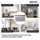 Bevoi BEV18WiNCC 18,000 BTU Window Air Conditioner with Remote Control 230V 15A in White