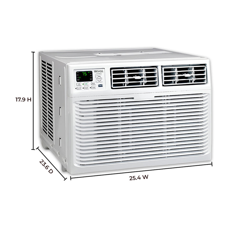Bevoi BEV18WiNHF 18,000 BTU Window Air Conditioner with Heat Control 230V 20A in White