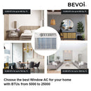 Bevoi BEV18WiNMiD 18,000 BTU Window Air Conditioner with Remote Control 230V 15A in White