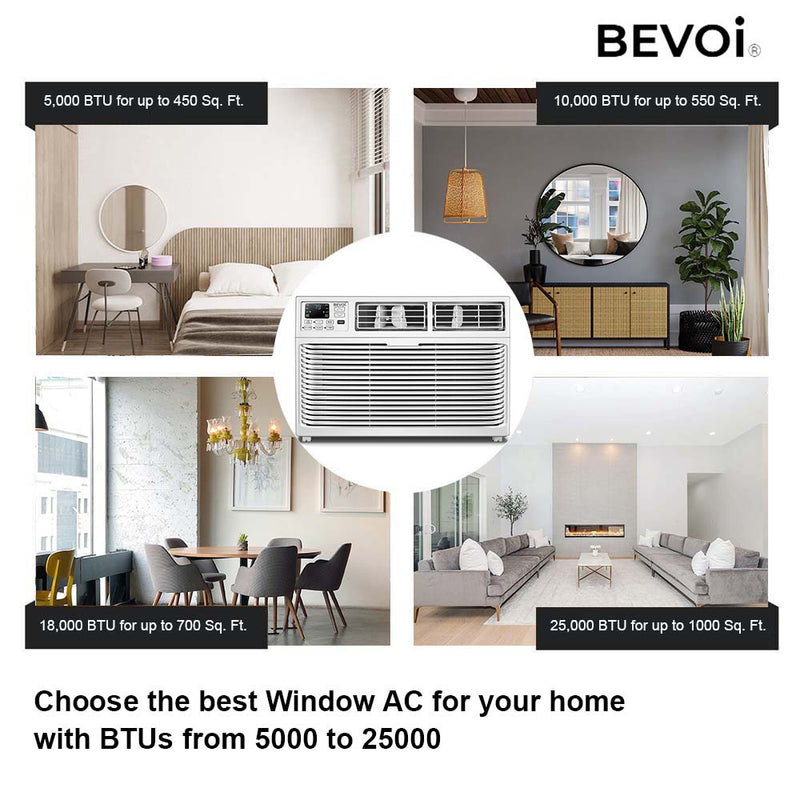 Bevoi BEV25WiNCC 25,000 BTU Window Air Conditioner 230V 20A in White
