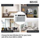 Bevoi BEV25WiNHF 23,200 BTU Window Air Conditioner with Heat 230V 20A in White