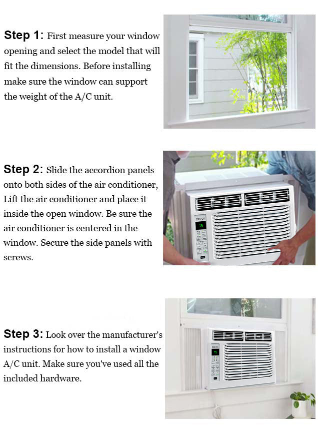 Bevoi BEV25WiNMiD 25,000 BTU Window Air Conditioner 230V 20A in White