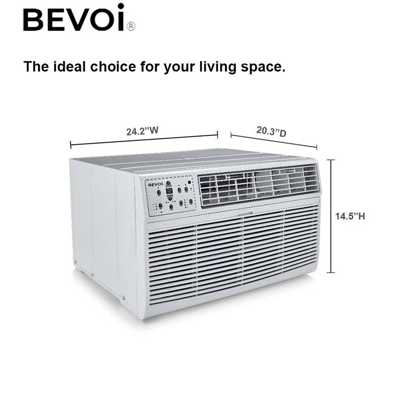 Bevoi BEVTTW1022C 10,000 BTU Through The Wall Air Conditioner Cool Only 220V 15A in White