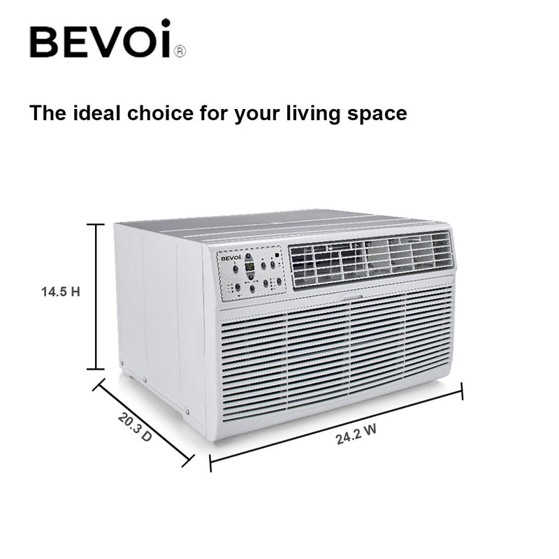 Bevoi BEVTTW142C 14,000 BTU Through The Wall Air Conditioner Cool Only 220V 15A in White