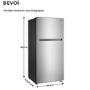 Bevoi BVIREF18NHSS 18 cubic Ft. Top Freezer Refrigerator in Stainless Steel