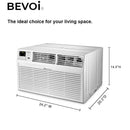 Bevoi TBEVTTW122C 12,000 BTU Through The Wall Air Conditioner Cool Only 220V 15A in White