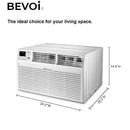 Bevoi TBEVTTW81HF 8,000 BTU Through The Wall Air Conditioner Heat and Cool 115V 15A in White