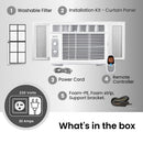 Bevoi BEV25WiNHF 23,200 BTU Window Air Conditioner with Heat 230V 20A in White