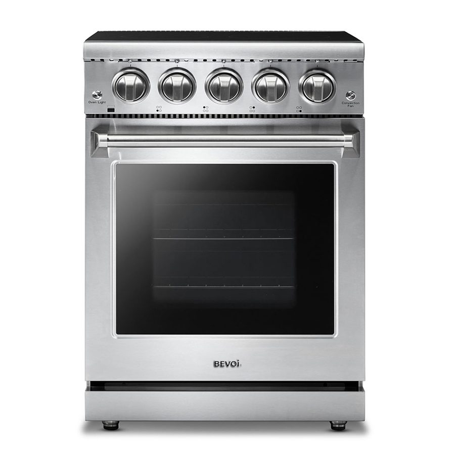 Bevoi BBVEE24SS 2.96 cubic Ft. Freestanding Electric Range in Stainless Steel