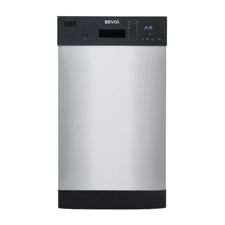 Bevoi DISHV18BEESS 18" Built-In Front Control Standard Built-In Dishwasher in Stainless Steel