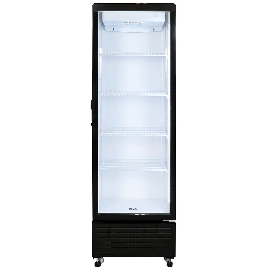 Bevoi DSPREF100BEV 10.0 cubic Ft. Single Door Display Refrigerator in Black