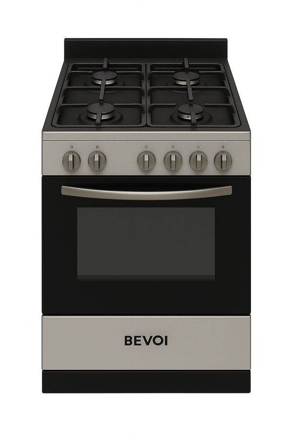 Bevoi LCBEVRG20GGSS 20 inch Freestanding 1.9 cu. ft. Gas Range with Splashback in Stainless Steel