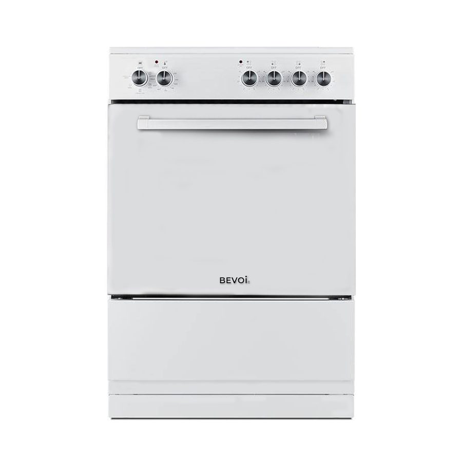 Bevoi LCBEVRG24EEEWW 24 inch 4 Element Slide-in Electric Range with Convection in White