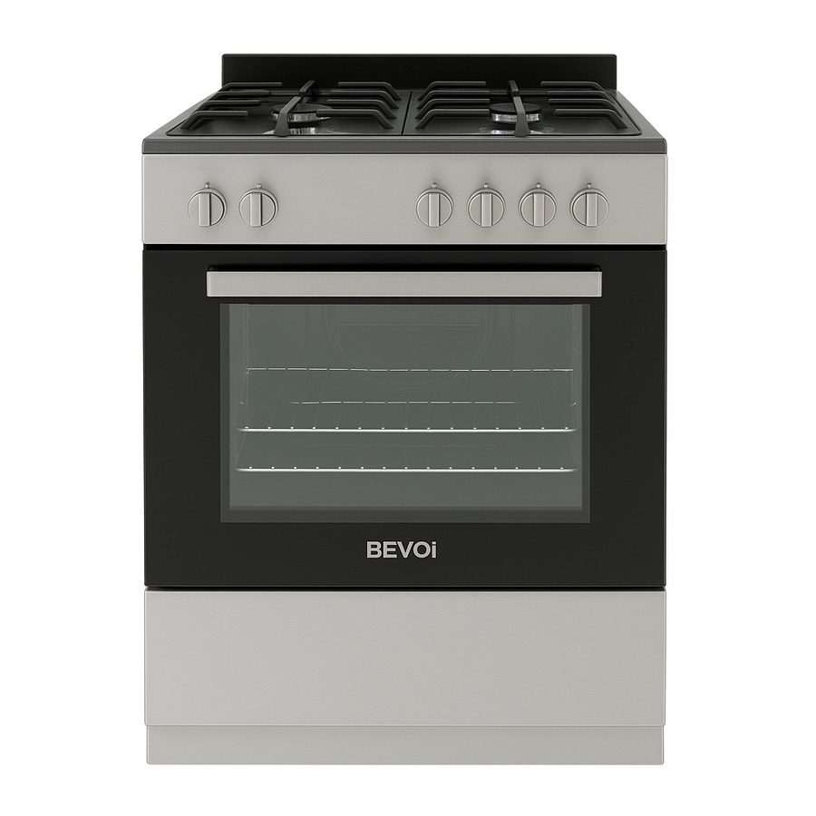 Bevoi STVBBVGG24SS 4 Burner Gas Stove in Stainless Steel