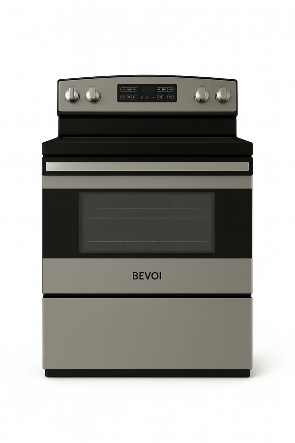 Bevoi STVBBVV30ESS 4.8 cubic Ft. Freestanding 4 Burner Element Electric Range in Stainless Steel