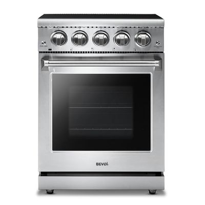 Bevoi BBVEE24SS 2.96 cubic Ft. Freestanding Electric Range in Stainless Steel