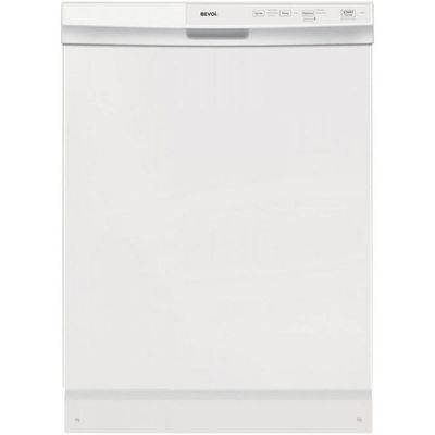 Bevoi DISH24BEEWW 24" Built-In Front Control Dishwasher with Stainless Steel Tub in White