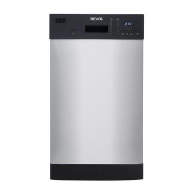 Bevoi DISHV18BEESS 18" Built-In Front Control Standard Built-In Dishwasher in Stainless Steel