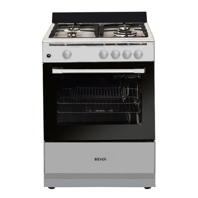 Bevoi LCBEVRG24GGSS 24 inch Freestanding 2.43 cu. ft. Gas Range with Splashback in Stainless Steel