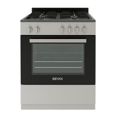Bevoi STVBBVGG24SS 4 Burner Gas Stove in Stainless Steel