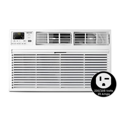 Bevoi TBEVTTW142HF 14,000 BTU Through The Wall Air Conditioner Heat and Cool 230V 20A in White